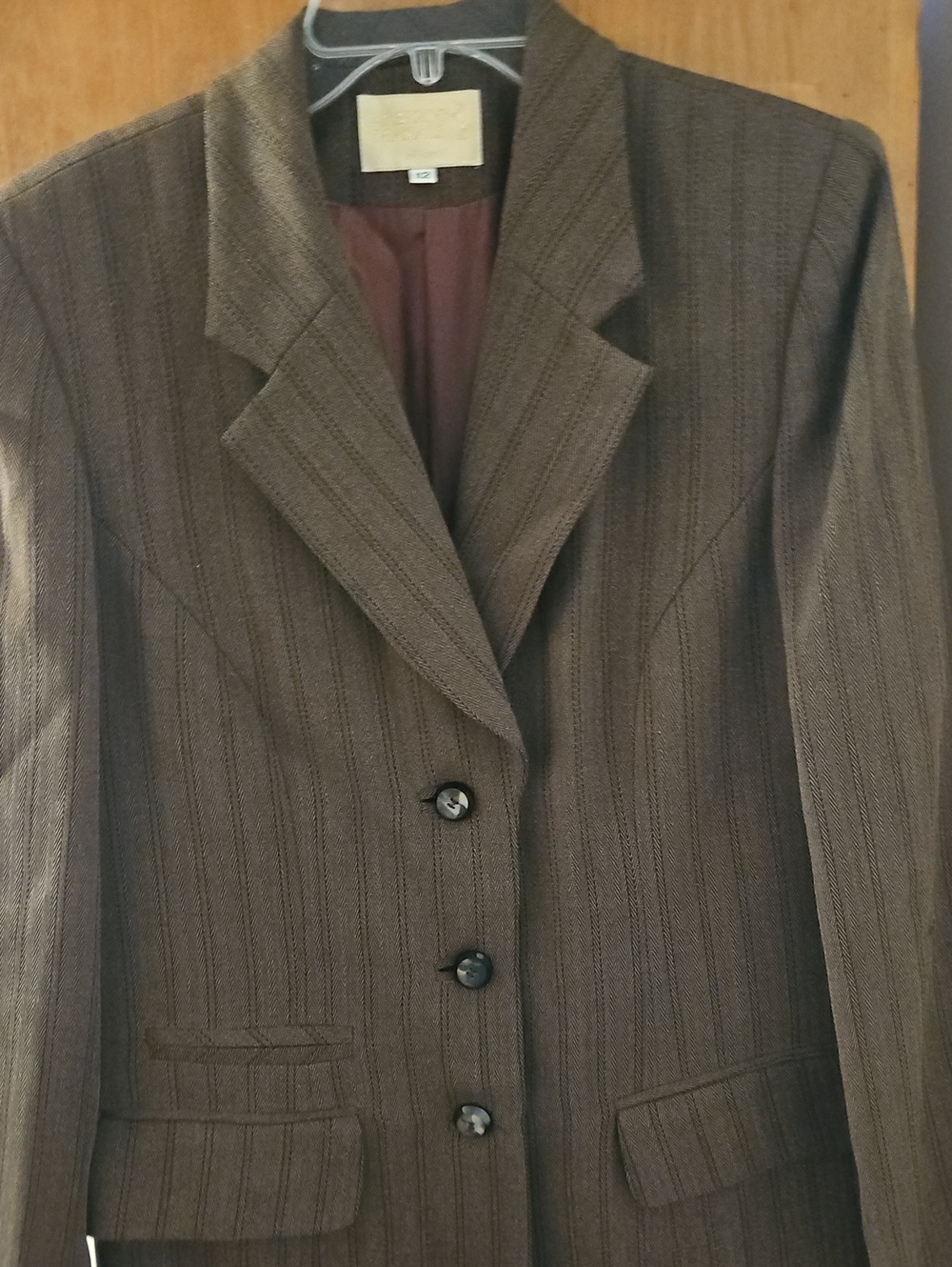 Vintage Wool Suit By Alberto Makali New York Long Blazer And High-Waist Trousers